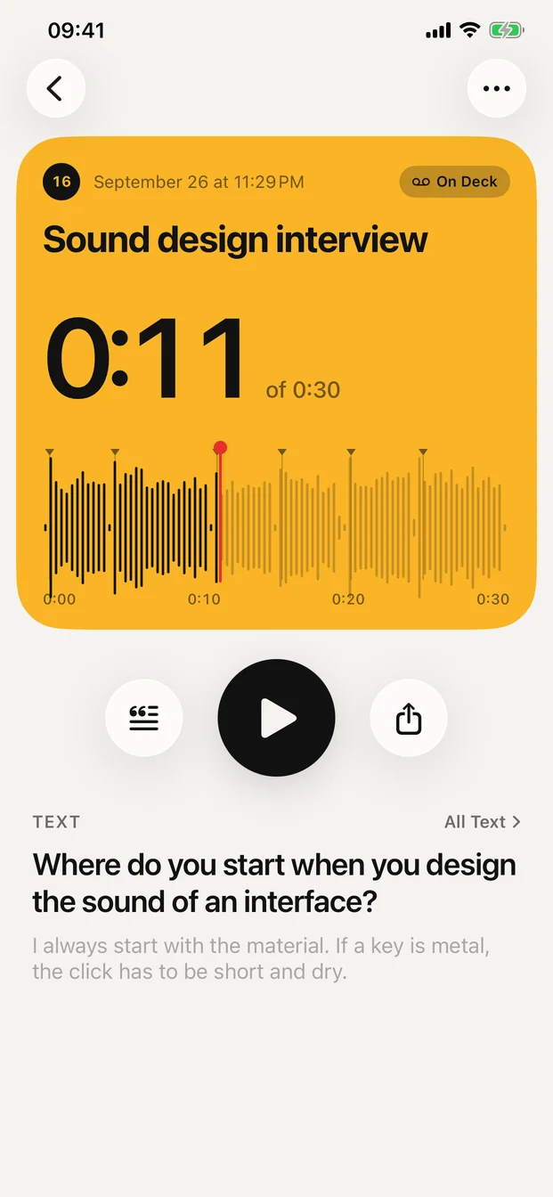 Recorder: One recording