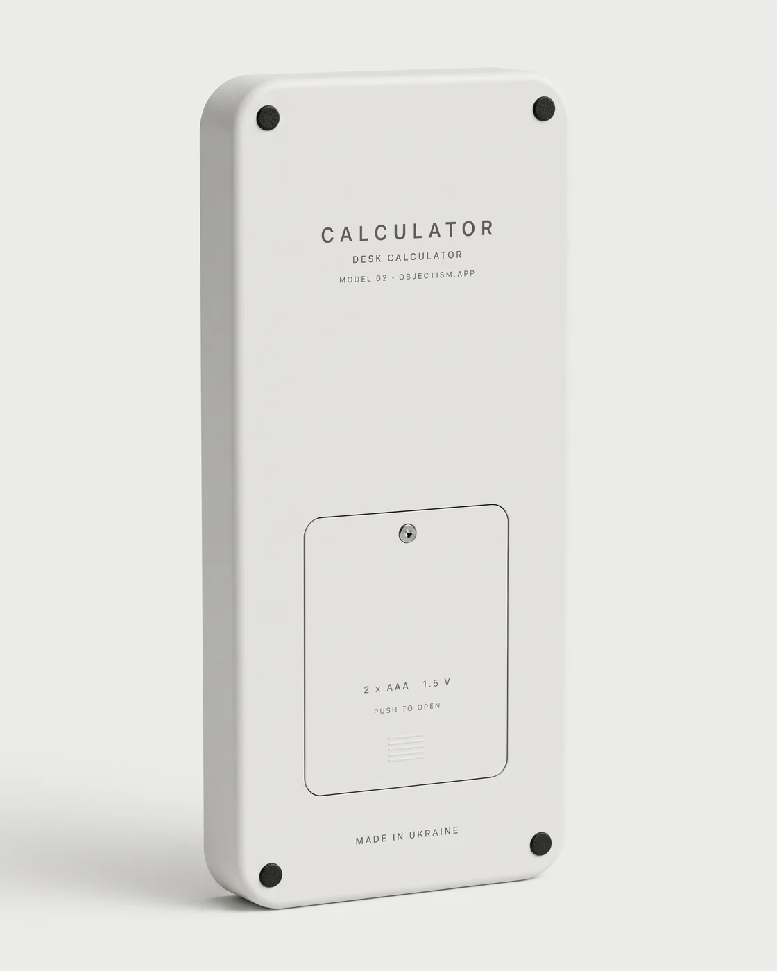 Calculator from the back