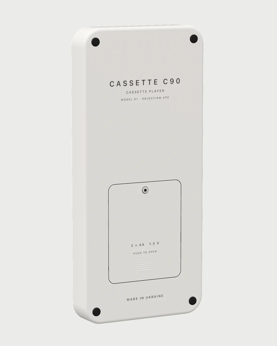Cassette C90 from the back